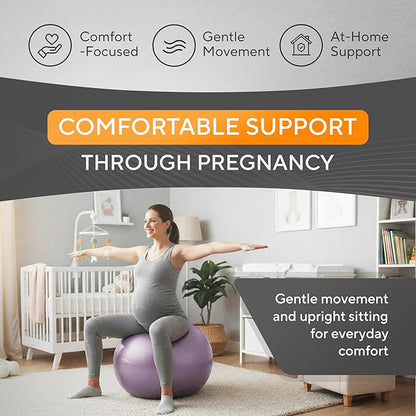 MANTRA SPORTS Exercise Ball – Yoga Ball for Pilates & Fitness - Birthing for Pregnancy, Stability, Core, Balance, Therapy for Physical Rehab, Workout for Home Gym & Office Chair, Fast Pump Included