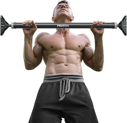 PROIRON Door Pull Up Bar Doorway Frame Chin Up Bar from 28.3in-38.2in,No Screws,Home Gym Upper Body Workout Fitness Equipment,Exercise Hanging Bar Portable,Non-slip Secure Grip,440 LB