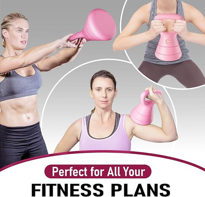 Adjustable Kettlebell, 5lb 9lb 15lb Kettlebell Weights Set, Ergonomic Design & Wide-Handle for Home Gym, Full-Body Workouts Strength Training and Weight Loss, Good for Men Women & Beginners