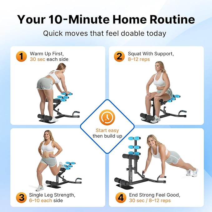 MERACH Deep Squat Machine for Women, Adjustable Glutes Trainer Machine, Core & Leg Exercise, Push Up Board Workout Equipment at Home Gym
