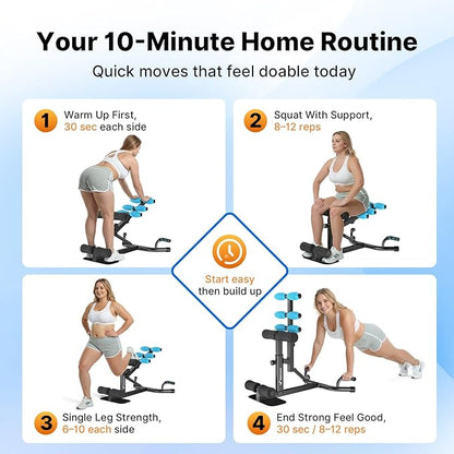 MERACH Deep Squat Machine for Women, Adjustable Glutes Trainer Machine, Core & Leg Exercise, Push Up Board Workout Equipment at Home Gym