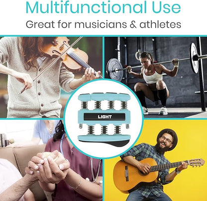 Finger Strengthener by Vive (3 Pack) Hand Grip Equipment for Guitar, Musicians, Rock Climbing & Therapy - Gripper with Exercise Guide for Strengthening Muscles