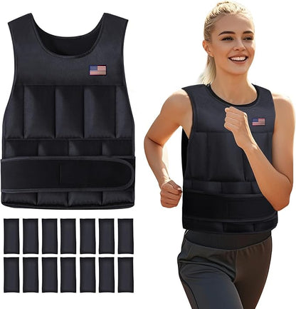 Adjustable Weighted Vest for Men Women,2-30 Lbs Adjustable Weighted Vest with Straps Womens Running Weight Vest for Walking Strength Training Fitness