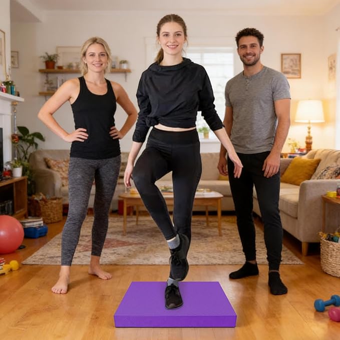 Exercise Balance Pad, Stability Trainer Pads, Non-Slip Cushioned Mat & Knee Pad, Balance Exercise Pads Cushion For For Fitness And Stability Training, Yoga, Pilates, Meditation And Fitness