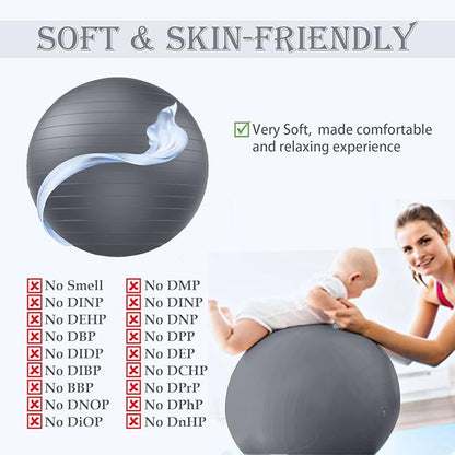 Soft Pilates Ball 9 Inch, Ideal Small Exercise Ball Between Knee Squeeze for Physical Therapy Yoga Core Medicine Abs Pt Bouncy, Mini Rubber Fitball Barre Workout Equipment for Women Men Kid Toddler