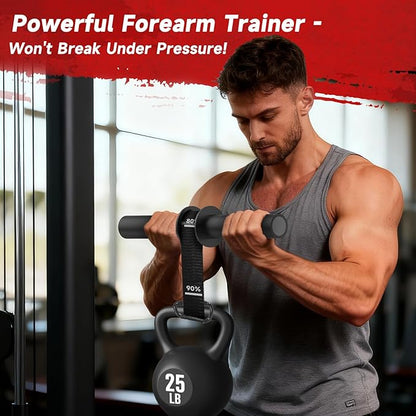 FitBeast Wrist Roller Forearm Trainer, Adjustable Strap Forearm Blaster for Grip Strength & Wrist Workouts