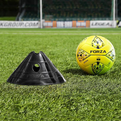 FORZA Soccer SuperCone Training Marker Domes [20 Pack] | Jumbo 5.5in Cones for Speed & Agility Training | Heavy-Duty Weatherproof PVC Options