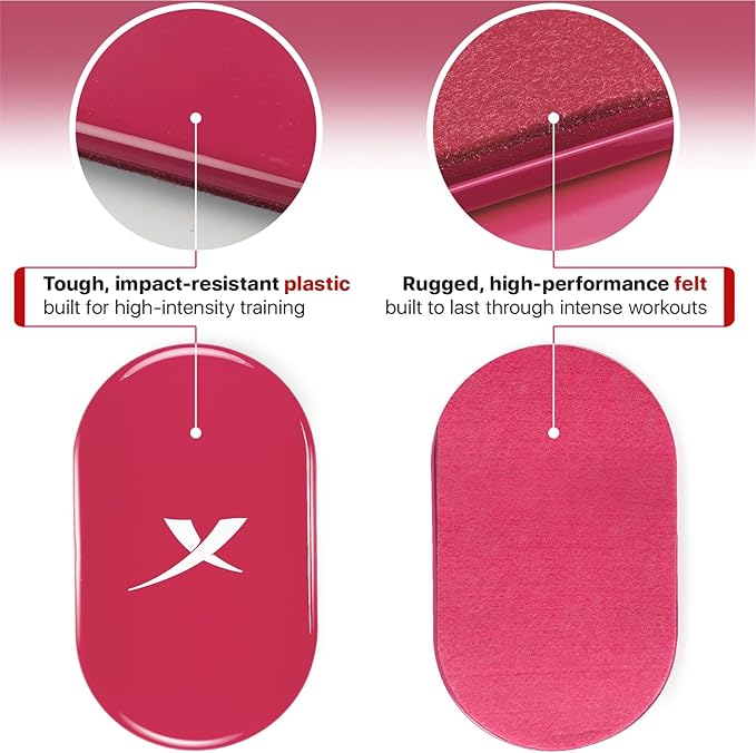 X-Protector Sliders for Working Out - 2 PCS - Double-Sided Exercise Sliders for Hard & Carpeted Floors - Gliders for Exercising!