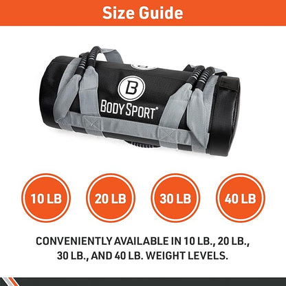 Body Sport Weight Weight Training Bags – Heavy Duty Weighted Bag for Fitness, Conditioning and Training