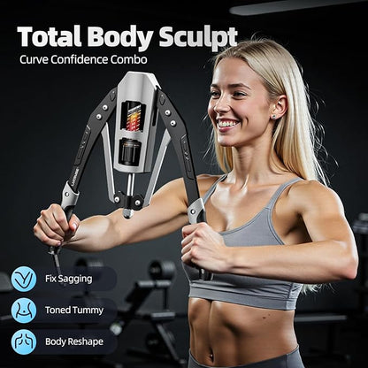 Twister Arm Exerciser, Adjustable Arm Twister Trainer, Chest Expander, Home Gym Equipment, Shoulder Arm Chest Forearm Muscle Training,22-440lbs Hydraulic Power Fitness Workout Exercise