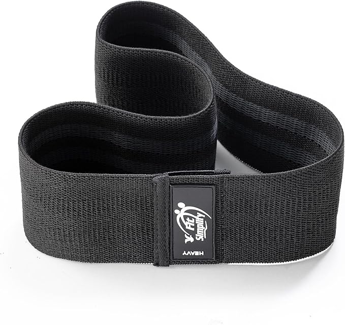 Fit Simplify Non Slip Fabric Resistance Hip Cloth Bands, Set of 3