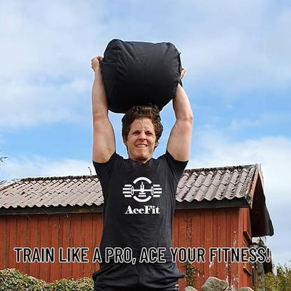 AceFit Training Sandbag for Working Out| Heavy Duty Workout Sandbags| Weights Sand Bags for Training, Exercise| Military Conditioning, Fitness, Cross-Training & Strength Training