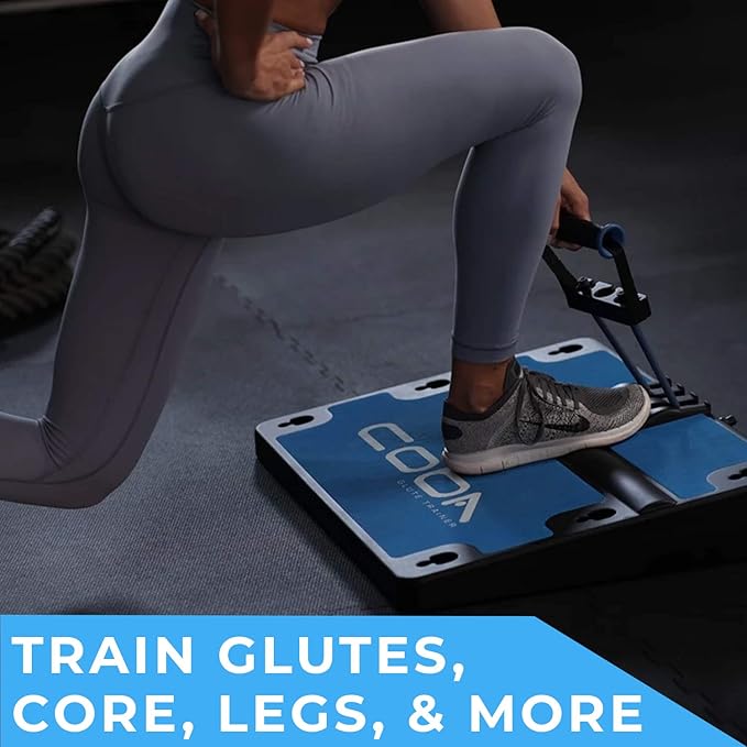 CoBa GLUTE Trainer - Full Home Workout System, Core & Booty Exercise Machine, Resistance Band Full Body Trainer