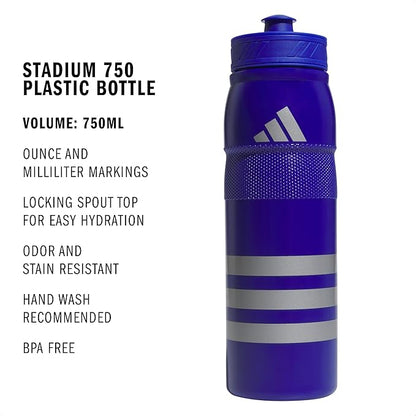 adidas 750 ML (28 oz) Stadium Refillable Plastic Sport Water Bottle