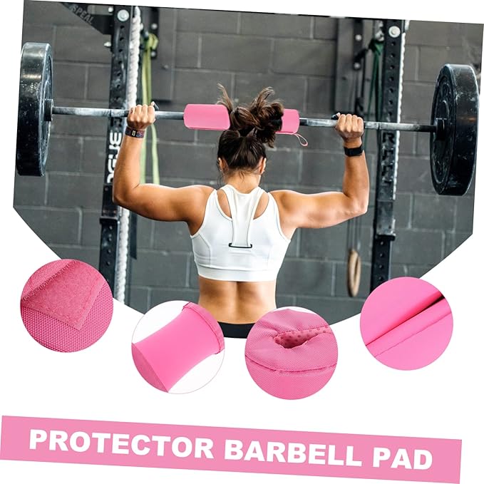 Mikikit Barbell Protective Pad Ergonomic Neck and Shoulder Support Cover for Squats and Hip Thrusts for Comfort and During Weightlifting Workouts Random Style