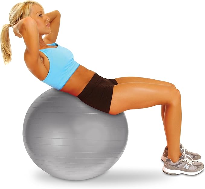 Cap Barbell Fitness Stability Exercise Ball, 65cm | Multiple Colors