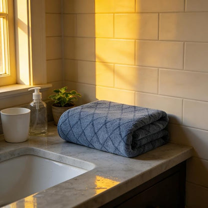 2-Pack Microfiber Bath Towels (27x54 Inches) - Ultra Soft & Quick Dry, 3X Absorbency, Lightweight for Gym, Yoga, Travel & Spa - Perfect for Home, Fitness & Post-Workout
