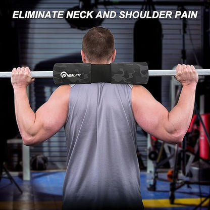 Barbell Squat Pad with Thick Nylon Padding, Hip Thrust Pad for Squats, Lunges, Neck Shoulder Squat Pad for Olympic or Standard Bars