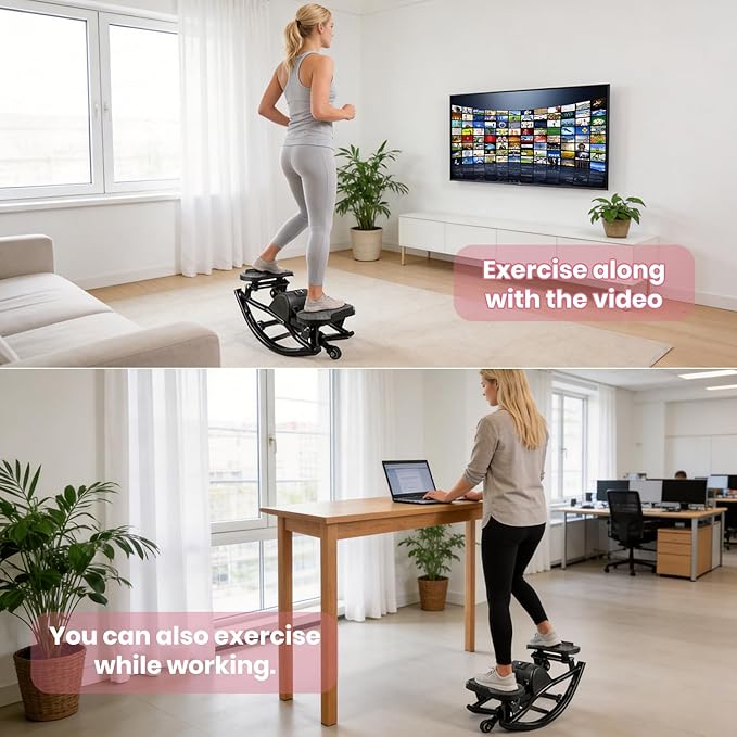Steppers for Exercise at Home, Stepper Exercise Machine with 300 lbs Weight Capacity Abs Workout for Slim Waist and Core Ab Exercise, Noiseless Home Gym Equipment for Women Men
