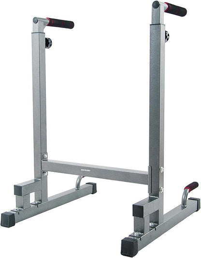 BalanceFrom Steel Frame Dip Station with Adjustable Height, 500 Pound Weight Capacity – Upper Body Workout Home Gym Equipment for Triceps, Push & Pull Ups, Leg Raises, and Bench Press