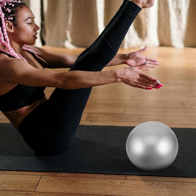 Beaupretty Mini Pilates Yoga Balance Ball 20cm PVC Non-Slip Stability Ball for Home Workouts and Core Training Fitness