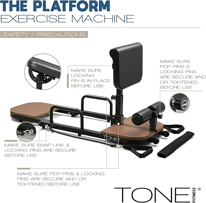 Tone Fitness Foldable Hip Thrust & Glute Exercise Machine | Adjustable Sissy Squat, Core & Leg Trainer | Multiple Colors