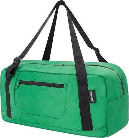 HOLYLUCK Foldable Travel Duffel Bag For Women & Men Luggage Great for Gym - Kelly green