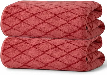 2-Pack Microfiber Bath Towels (27x54 Inches) - Ultra Soft & Quick Dry, 3X Absorbency, Lightweight for Gym, Yoga, Travel & Spa - Perfect for Home, Fitness & Post-Workout
