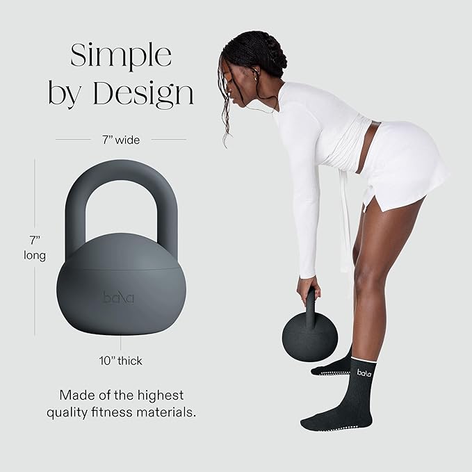 Bala Kettleball, Soft Kettlebell for Women - Kettlebells Strength & Core Training Equipment for Home Gym Workouts - Anti-Slip Grip Exercise Weights with Cushioned Impact-Resistant Base