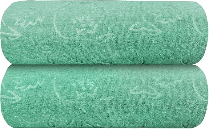 JML Microfiber Bath Towels, Oversized Bathroom Towel 2 Pack 40" x 80", Super Absorbent and Fast Drying, Soft Large Microfiber Bath Sheet for Beach, Sport, Fitness, Yoga, Green