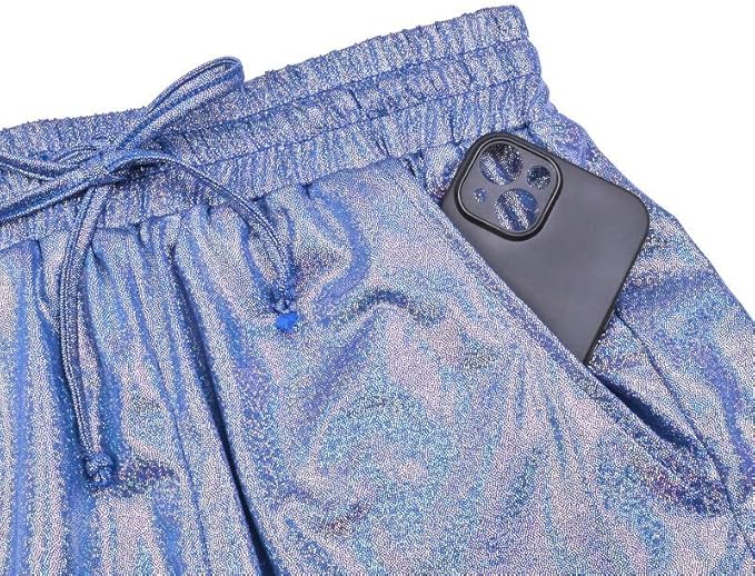 Perfashion Women's Metallic Shorts Summer Sparkly Hot Outfit Shiny Short Pants