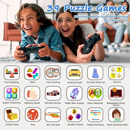 Kids Smart Game Watch with 39 Games HD Touch Screen Video Camera Music Player Pedometer Flashlight Alarm Clock 12/24 hr, Gifts for 5-12 Year Olds Boys