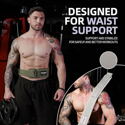 Durable Weight Lifting Belt, 4'' Wide Gym Belt for Bodybuilding, Powerlifting, Squats, Deadlift - Provides Lumbar Support & Stability for Men & Women