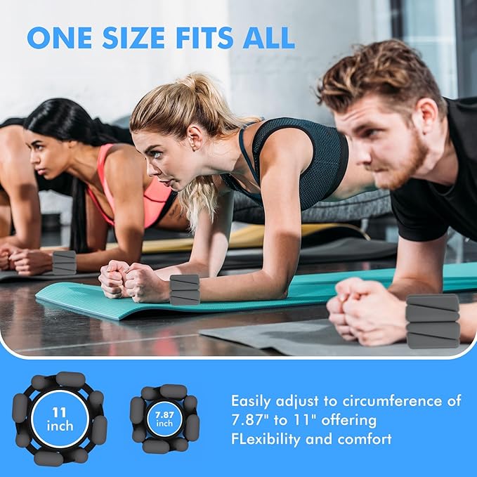 Wrist Weights, Ankle Weights for Women Men, Adjustable Wrist Weighted Bracelet for Home Gym Workout, Running, Yoga, Exercise, Strength Training