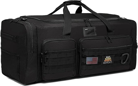 130L Extra Large Duffle Bag for Men, Heavy Duty Duffle Bag for Travel, Large Sports Gym Equipment Bag for Hockey Football Baseball Soccer Basketball & Drum Hardware