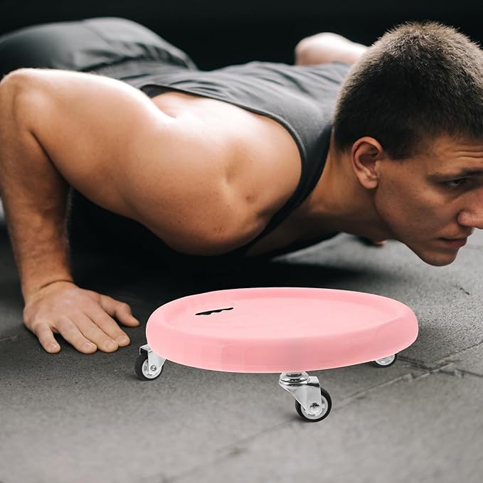 Mipcase Abdominal Roller Wheel and Fitness Slider Board with Knee Pad, Portable Core Trainer for Home Workout, Silent Gliding Exercise Discs for Men and Women