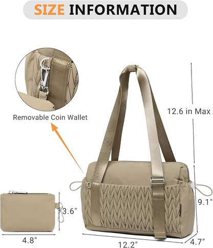Small Gym Bag for Women Quilted Mini Tote with Wet Compartment and Coin Purse, Cute Duffle Bag for Girls Workout Sport Travel