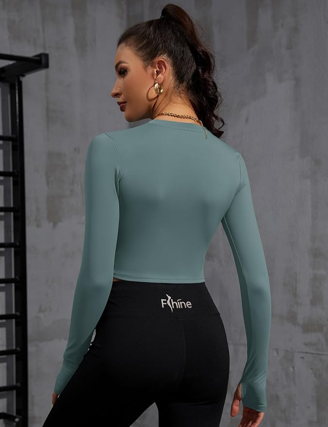 Loovoo Women Workout Shirts 1/2/3 Pack Athletic Compression Tee Dry Fit Yoga Gym Basic Tops