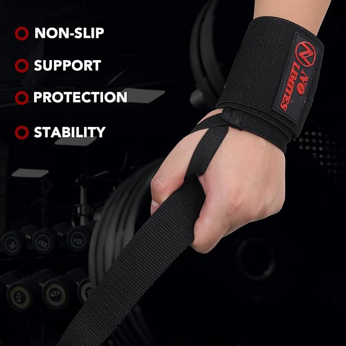 Wrist Wraps for Weightlifting & Lifting Straps Set for Strength Training, Deadlifting, Powerlifting Gym Straps, Durable Wrist Support for Men & Women