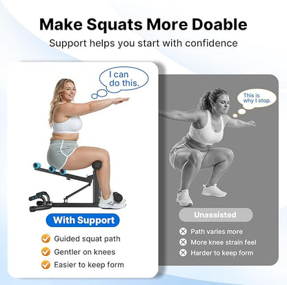 MERACH Deep Squat Machine for Women, Adjustable Glutes Trainer Machine, Core & Leg Exercise, Push Up Board Workout Equipment at Home Gym
