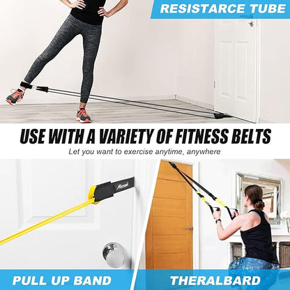 HPYGN Door Anchor for Resistance Bands, Home-Gym Workout Exercise Attachment for Yoga Strap, Physical Therapy and Closed Loop Bands, Heavy Duty System