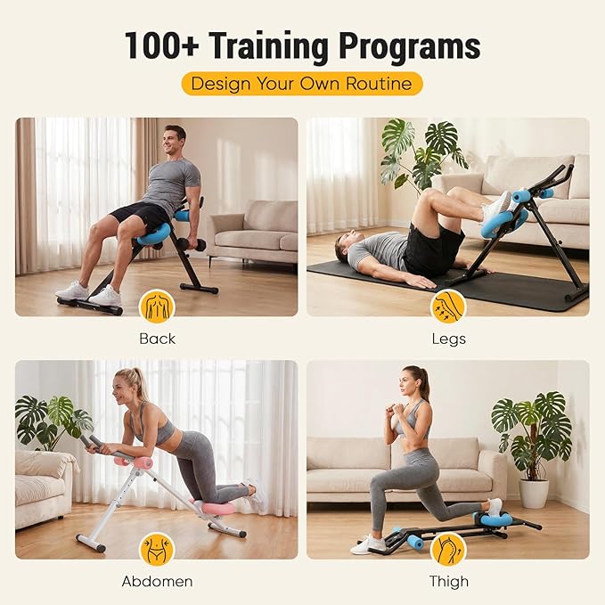 NEWBULIG Ab Machine, Abs Workout Equipment for Home Gym, Adjustable Ab Trainer Machine for Stomach Workout, Foldable Abdominal Trainer