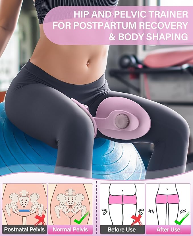 Kegel Exerciser, Pelvic Floor Muscle Exercise Devices for Women, Inner Thigh Exerciser Leg Workout Equipment Thigh Trainer for Male Hip Trimmer Inner Thigh Toner Workout