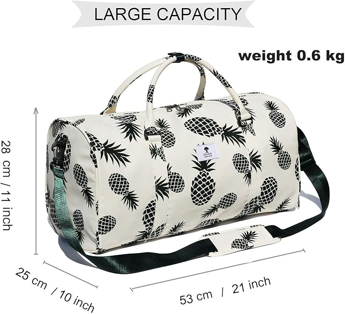 Original Floral Water Resistant Duffel Bag Gym bag Weekender Travel Bag for Gym Beach Travel Daily Bags