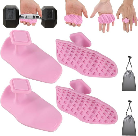 4-PCS Rypt Grip for Weight Lifting Deadlift Rows-Rubber Anti-Slip Ergonomic Lifting Gloves for Men and Women Training Palm Protectors for Gym Intensive Training and Exercise