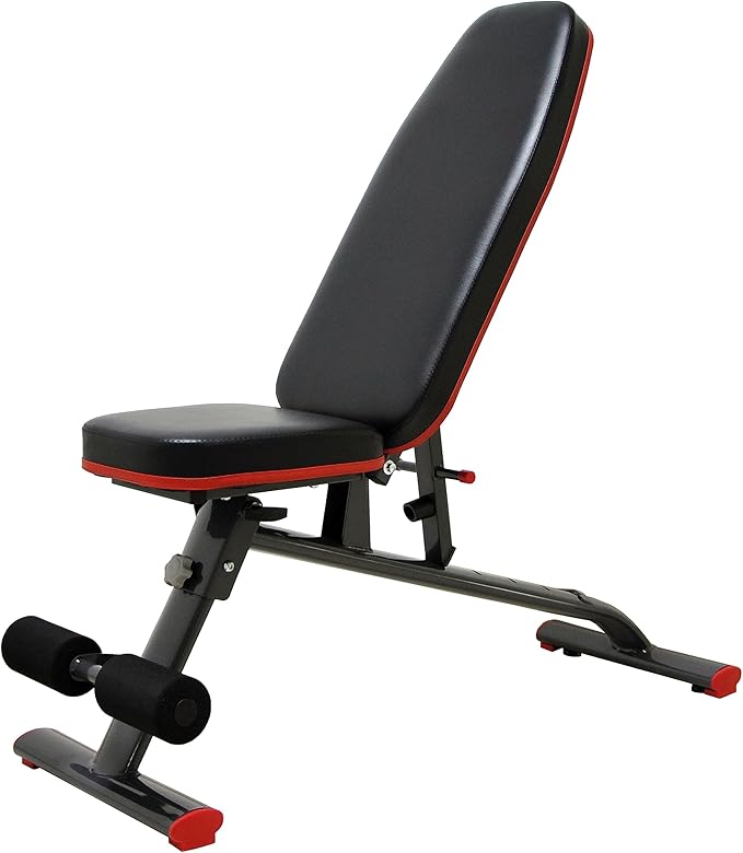 Fitvids Heavy Duty Adjustable and Foldable Utility Weight Bench for Upright, Incline, Decline, and Flat Exercise