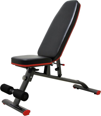 Fitvids Heavy Duty Adjustable and Foldable Utility Weight Bench for Upright, Incline, Decline, and Flat Exercise