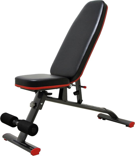 Fitvids Heavy Duty Adjustable and Foldable Utility Weight Bench for Upright, Incline, Decline, and Flat Exercise