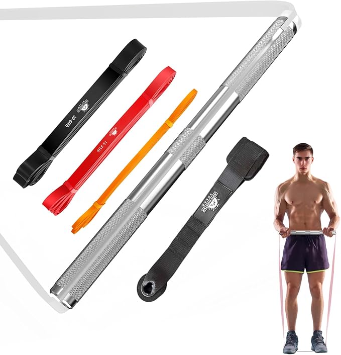 Lights Mountain Wooden Resistance Bands Handles Versatile Exercise Handles with Anti-Slip Grip Tapes for Elastic Band Workouts Home Gym Strength Training and Full-Body Workouts