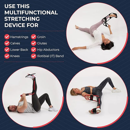 IdealStretch - Original Patented – Hamstring Stretcher, Lower Back Stretcher, Hip Stretcher, & Calf Stretcher - Knee Extension & Pain Relief